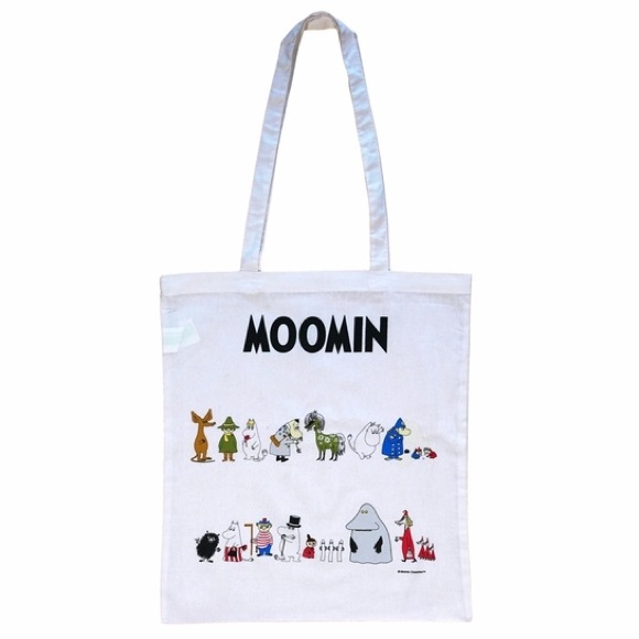 Opto Design Handbags - Moomin Bag 100% Cotton Tote Shopper White Multicolor